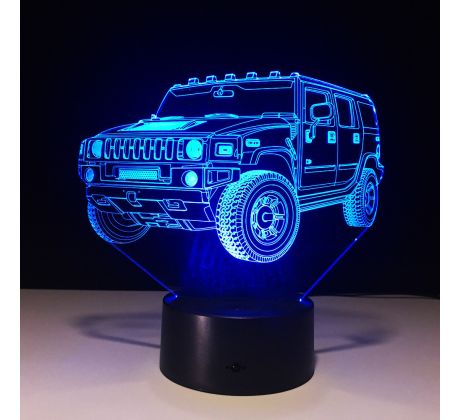 Beling 3D lámpa, Hummer, 7 színű S119