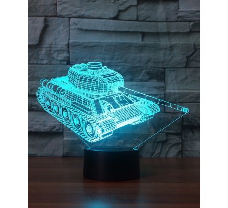 Beling 3D lámpa, Tank, 7 színű S30