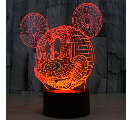 Beling 3D lámpa, Mickey mouse, 7 színű S398